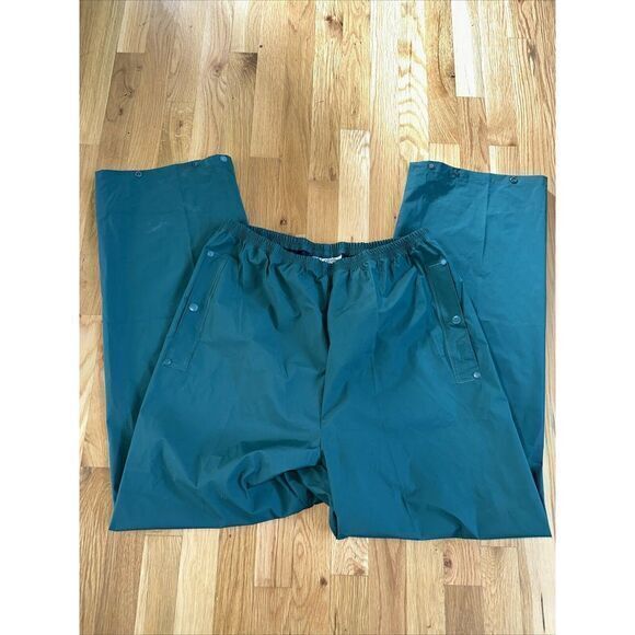 COLUMBIA Mens Waterproof Pants L Large Navy‎ Blue Pull On Weather Gear. NWOT - Picture 3 of 5